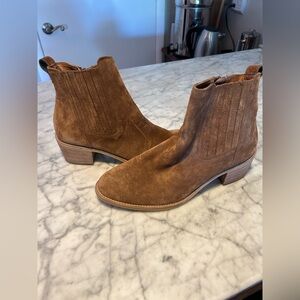 Paul Green Tan Suede Ankle Booties